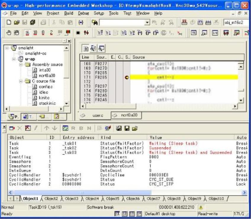 High-performance Embedded Workshop画面イメージ