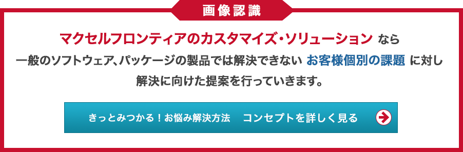 マクセルフロンティアのカスタマイズソリューションならお客様個別の課題に対し解決に向けた提案を行なっていきます。